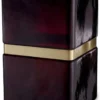 Casa Padrino Luxus Glas Beistelltisch Schwarz / Antik Messing 30 x 30 x H. 49,5 cm - Luxus Möbel