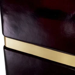 Casa Padrino Luxus Glas Beistelltisch Schwarz / Antik Messing 30 x 30 x H. 49,5 cm - Luxus Möbel