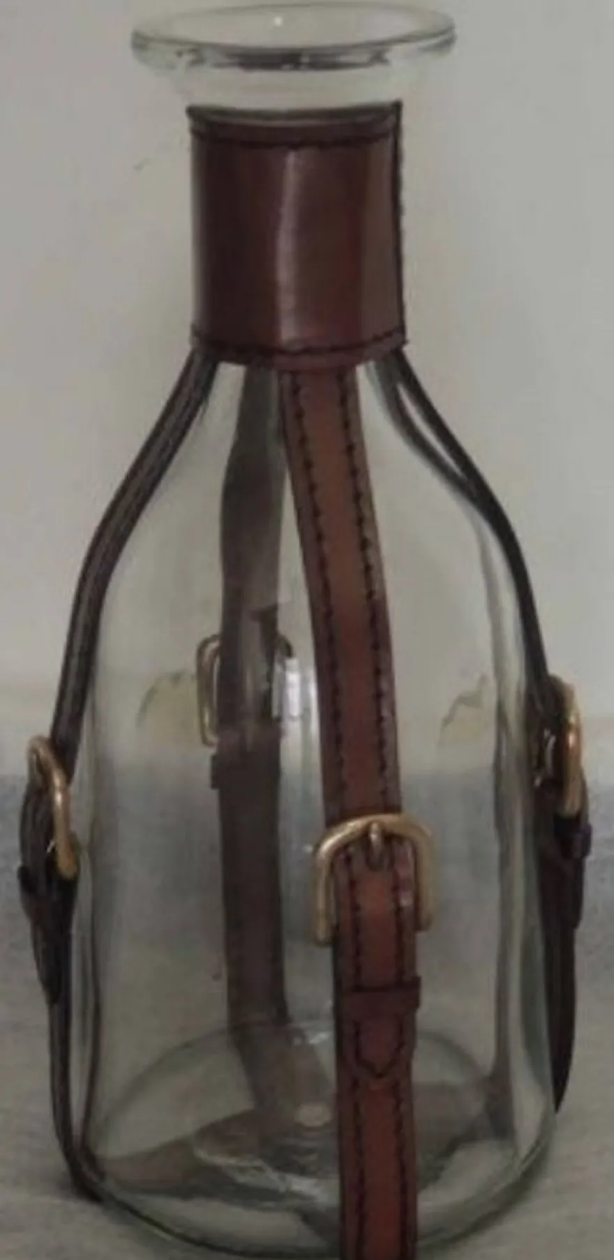 Casa Padrino Luxus Glas Karaffe / Weinkaraffe Cognac Braun Ø 11 x H. 26 cm - Luxus Kollektion