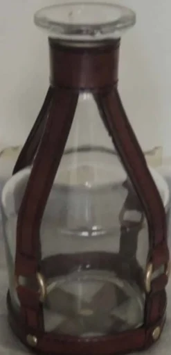 Casa Padrino Luxus Glas Karaffe / Weinkaraffe Cognac Braun Ø 10 x H. 23 cm - Luxus Kollektion