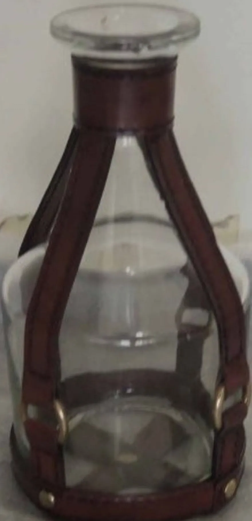 Casa Padrino Luxus Glas Karaffe / Weinkaraffe Cognac Braun Ø 10 x H. 23 cm - Luxus Kollektion