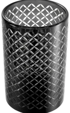 Casa Padrino Luxus Glas Kerzenleuchter Schwarz Ø 18 x H. 28 cm - Hotel Accessoires - Restaurant Accessoires - Gastronomie Accessoires - Luxus Qualität