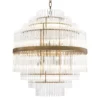 Casa Padrino Luxus Glas Kronleuchter Gold ø 60 x H. 62 cm - Hotel Möbel
