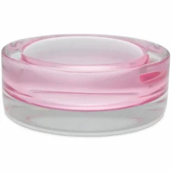 Casa Padrino Luxus Glasschale Hellrosa Ø 20 x H. 11 cm - Deko Schale aus mundgeblasenem Glas - Luxus Deko Accessoires