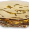 Casa Padrino Luxus Glasschale Gelb Ø 27,5 x H. 7 cm - Mundgeblasene Deko Glas Obstschale - Glas Deko Accessoirs - Luxus Kollektion