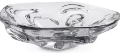 Casa Padrino Luxus Glasschale Ø 27,5 x H. 7 cm - Mundgeblasene Deko Glas Obstschale - Glas Deko Accessoirs - Luxus Kollektion