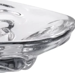 Casa Padrino Luxus Glasschale Ø 27,5 x H. 7 cm - Mundgeblasene Deko Glas Obstschale - Glas Deko Accessoirs - Luxus Kollektion
