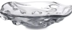 Casa Padrino Luxus Glasschale Ø 34 x H. 8 cm - Mundgeblasene Deko Glas Obstschale - Glas Deko Accessoirs - Luxus Kollektion