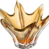 Casa Padrino Luxus Glas Schüssel Gelb Ø 36,5 x H. 22,5 cm - Deko Schale aus mundgeblasenem Glas - Deko Accessoires - Luxus Qualität