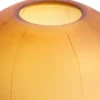 Casa Padrino Luxus Glas Vase Bernstein Ø 24 x H. 35 cm - Mundgeblasene Blumenvase - Runde Deko Blumenvase - Deko Accessoires - Deko Glas Vasen - Luxus Accessoires