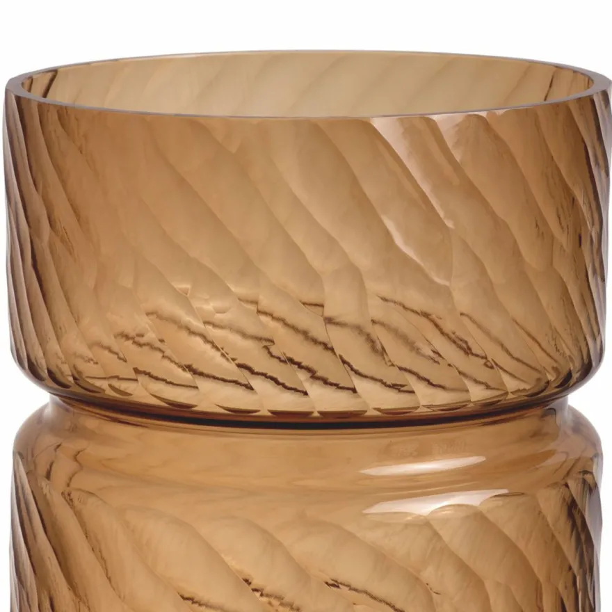 Casa Padrino Luxus Glas Vase Kupfer H. 48 cm - Luxus Deko Accessoires