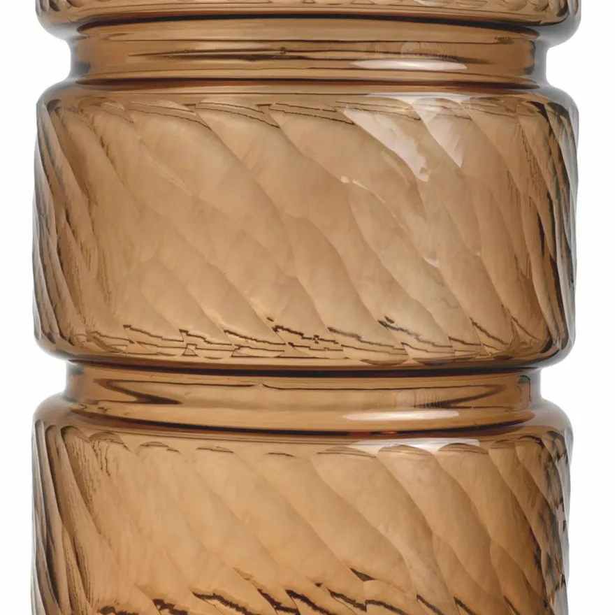 Casa Padrino Luxus Glas Vase Kupfer H. 48 cm - Luxus Deko Accessoires