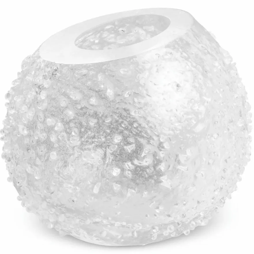 Casa Padrino Luxus Glas Vase Ø 26 x H. 24 cm - Mundgeblasene Blumenvase - Deko Blumenvase - Deko Accessoires - Deko Glas Vasen - Luxus Accessoires