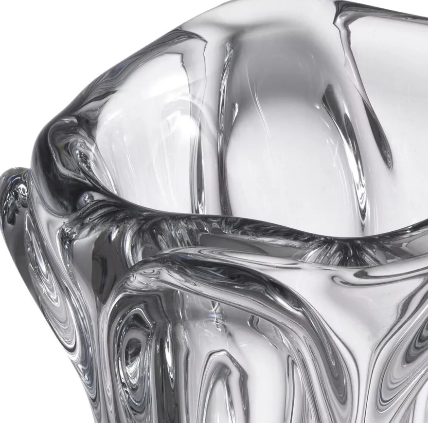 Casa Padrino Luxus Glas Vase Ø 20 x H. 31 cm - Moderne Deko Blumenvase - Deko Accessoires - Luxus Kollektion