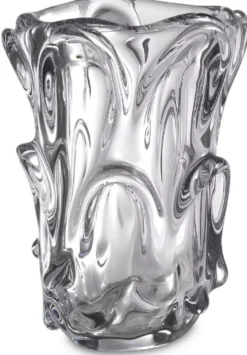 Casa Padrino Luxus Glas Vase Ø 20 x H. 31 cm - Moderne Deko Blumenvase - Deko Accessoires - Luxus Kollektion