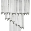 Casa Padrino Luxus Glas Wandleuchte Silber / klares Glas 30 x 14,5 x H. 64,5 cm - Wohnzimmer Leuchte - Luxus Qualität