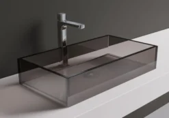 Casa Padrino Luxus Glas Waschbecken Bronze 65 cm - Made in Italy