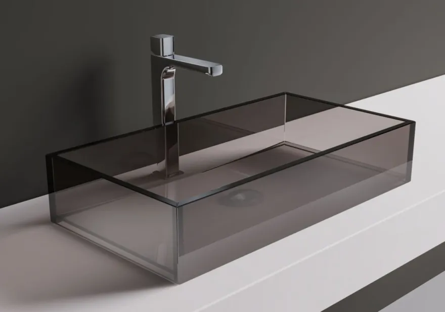 Casa Padrino Luxus Glas Waschbecken Bronze 65 cm - Made in Italy