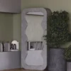 Casa Padrino Luxus Gussbeton Standspiegel Grau 100 x H. 200 cm - Hotel & Garten Möbel