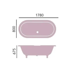 Casa Padrino Luxus Gusseisen Badewanne Türkis / Weiß 178 cm - Gebogene freistehende Badewanne - Barock & Jugendstil Badezimmer Möbel