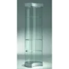 Casa Padrino Luxus Halbmond-Ladenvitrine Ø 57 cm H. 190 cm mit 2 LED-Spots - Ladeneinrichtung - Boutique Möbel - Made in Italy
