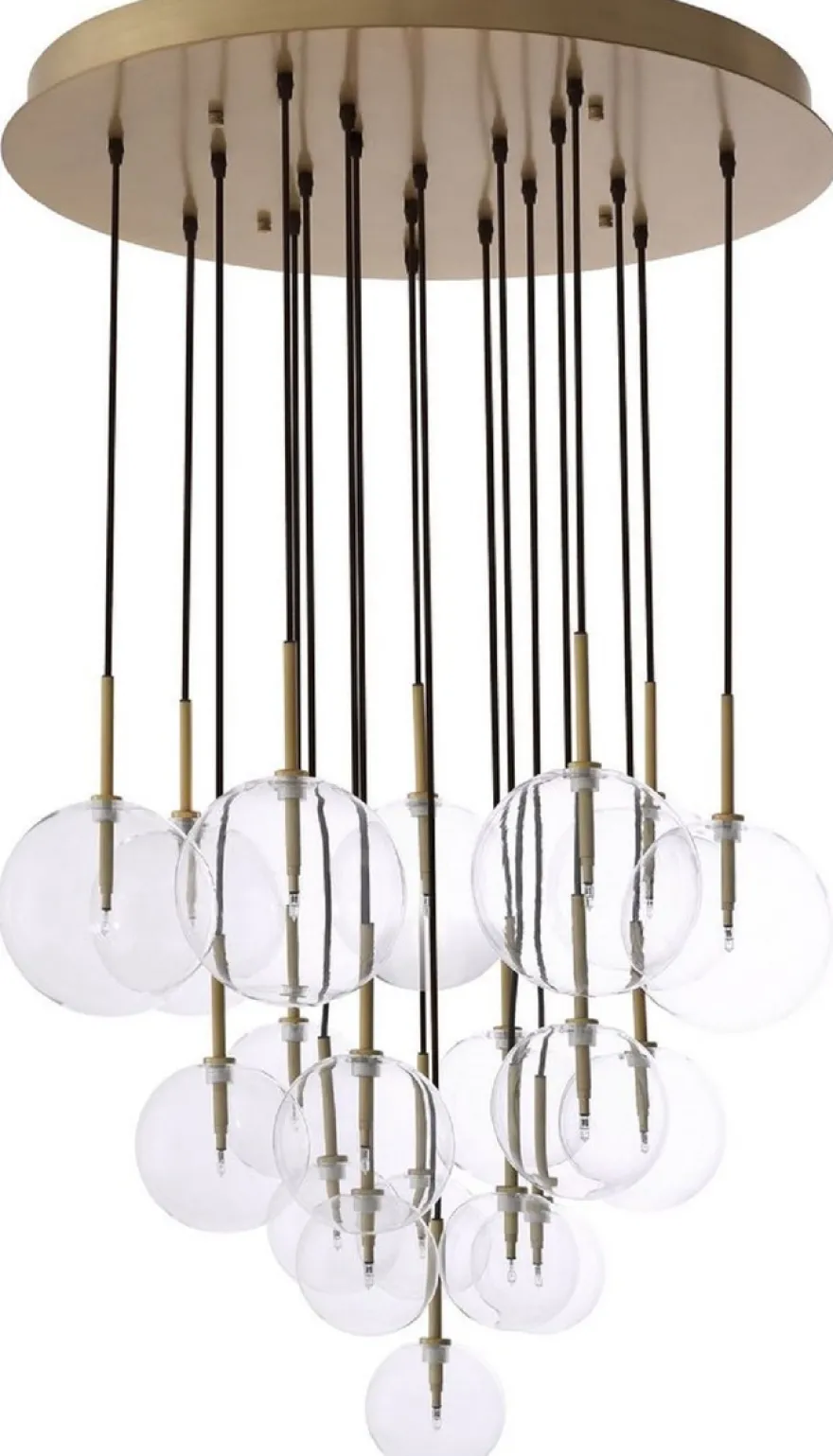 Casa Padrino Luxus Halogen Kronleuchter Antik Messingfarben Ø 80 x H. 125 cm - Moderner Kronleuchter mit Glas Lampenschirmen - Luxus Qualität