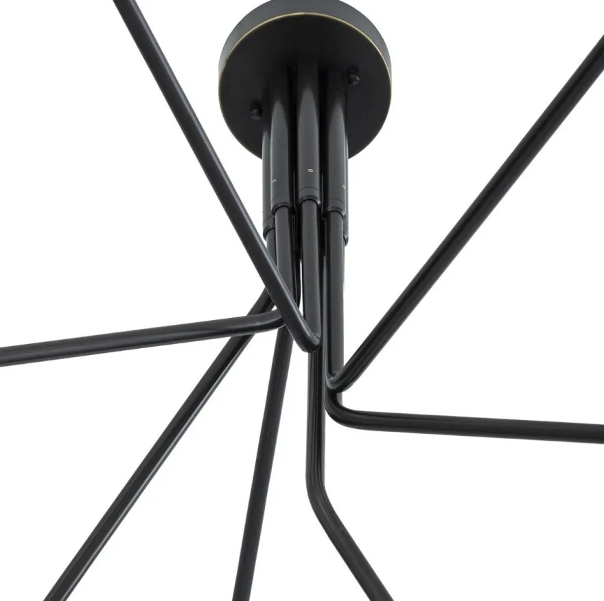 Casa Padrino Luxus Halogen Kronleuchter Bronzefarben / Weiß 192 x 192 x H. 85 cm - Moderner dimmbarer Kronleuchter mit runden Glas Lampenschirmen - Luxus Kollektion