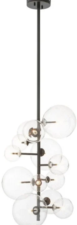 Casa Padrino Luxus Halogen Kronleuchter Bronzefarben 26 x 26 x H. 71 cm - Moderner Kronleuchter mit runden Glas Lampenschirmen - Luxus Kollektion