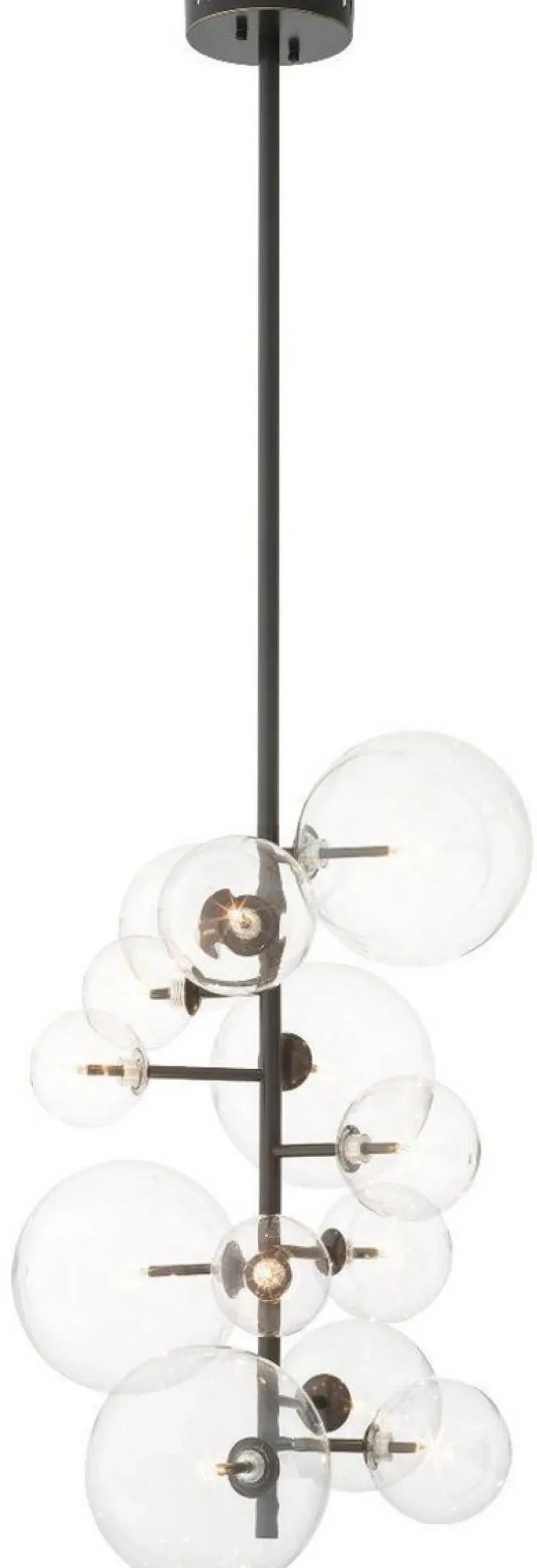 Casa Padrino Luxus Halogen Kronleuchter Bronzefarben 26 x 26 x H. 71 cm - Moderner Kronleuchter mit runden Glas Lampenschirmen - Luxus Kollektion