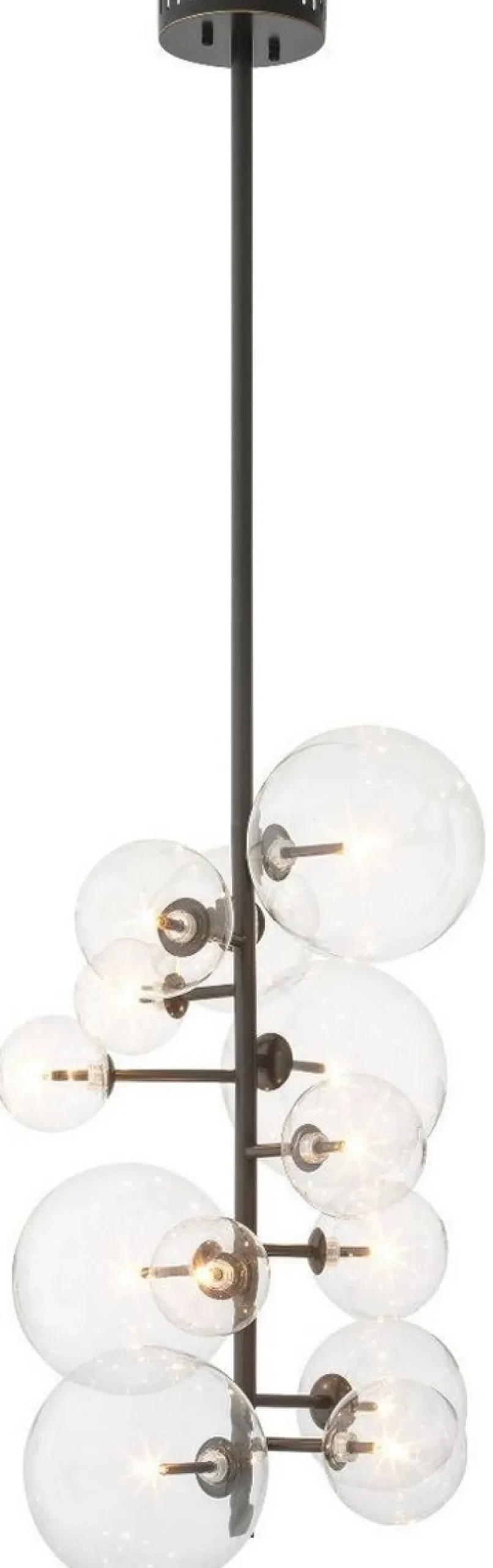 Casa Padrino Luxus Halogen Kronleuchter Bronzefarben 26 x 26 x H. 71 cm - Moderner Kronleuchter mit runden Glas Lampenschirmen - Luxus Kollektion