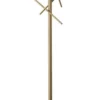 Casa Padrino Luxus Halogen Stehleuchte Messingfarben 25 x 51 x H. 130 cm - Metall Stehlampe mit runden Glas Lampenschirmen - Luxus Kollektion