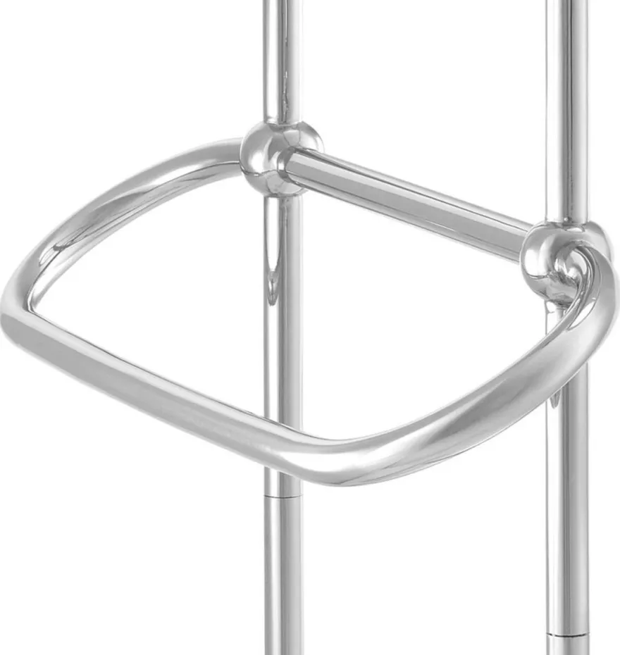 Casa Padrino Luxus Handtuchhalter Silber / Weiß 50 x 22 x H. 91 cm - Luxus Badezimmer Accessoires