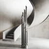 Casa Padrino Luxus Heizung Silber H. 190 cm - Freistehender Edelstahl Heizkörper