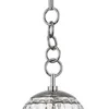 Casa Padrino Luxus Hängeleuchte Silber Ø 21,6 x H. 55,9 cm - Pendelleuchte mit eiförmigen Glas Lampenschirm - Wohnzimmer Lampe
