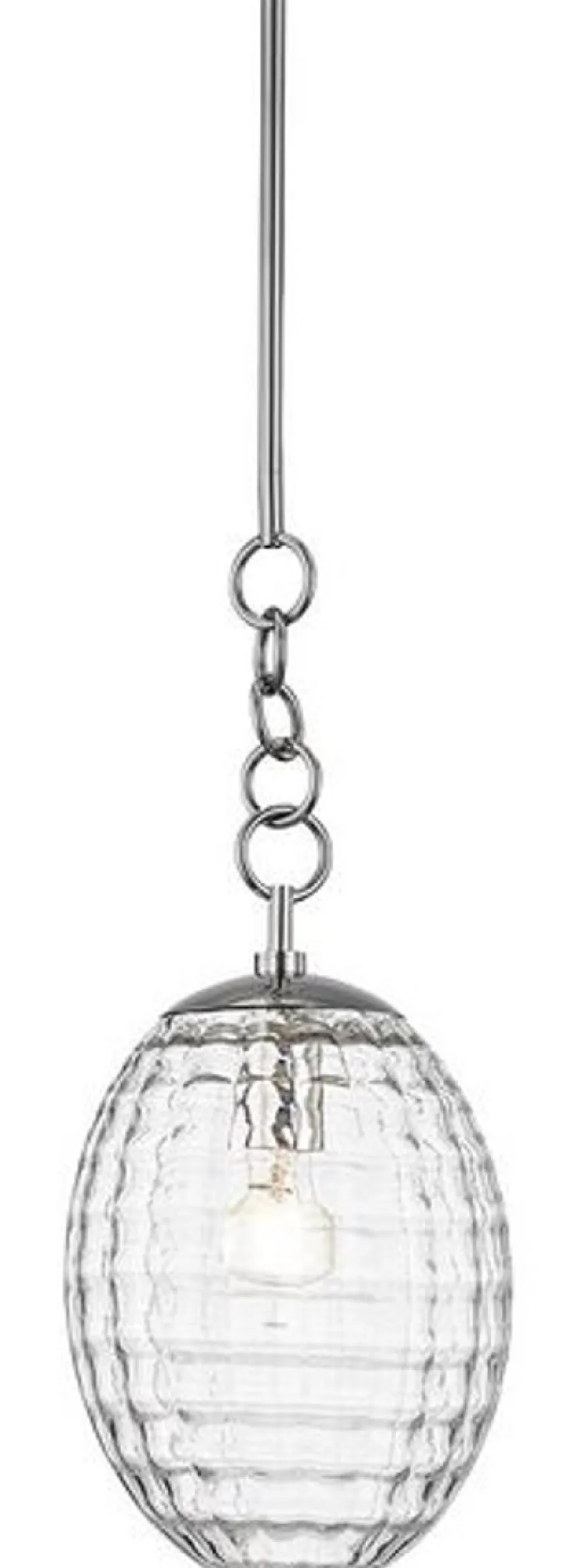 Casa Padrino Luxus Hängeleuchte Silber Ø 21,6 x H. 55,9 cm - Pendelleuchte mit eiförmigen Glas Lampenschirm - Wohnzimmer Lampe