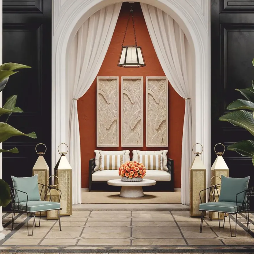Casa Padrino Luxus Hängeleuchte Schwarz / Creme H. 120,5 cm - Luxus Leuchten