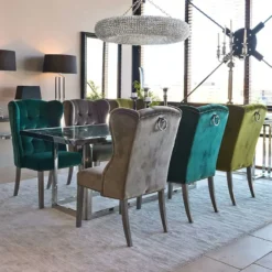 Casa Padrino Luxus Hängeleuchte Silber Ø 100 x H. 65 cm - Runde Kristallglas Pendelleuchte