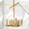 Casa Padrino Luxus Hängeleuchte Antik Messingfarben 40,7 x 40,7 x H. 54,6 cm - Pendelleuchte in Würfelform