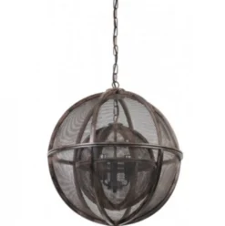 Casa Padrino Luxus Hängeleuchte im exklusiven Design - Metall, Braun, Durchmesser 55 cm