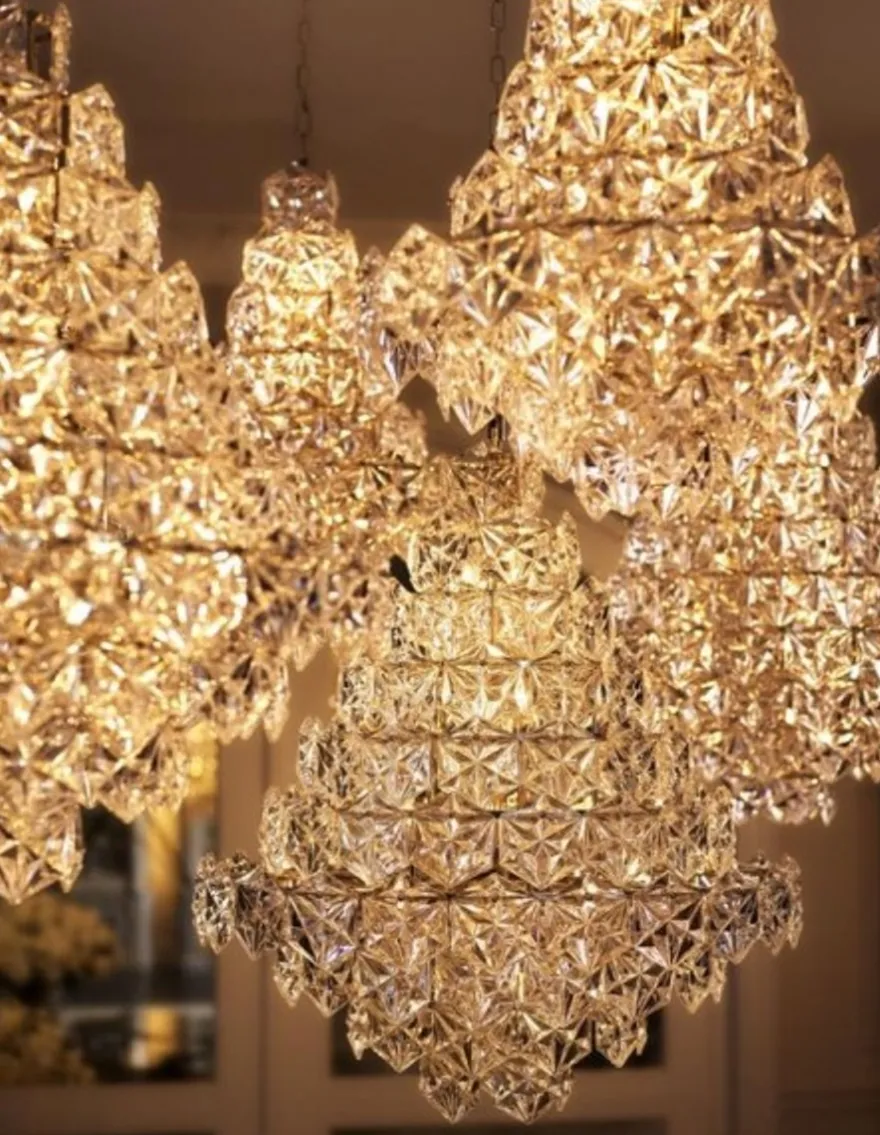 Casa Padrino Luxus Hängeleuchte im Barockstil - Metall, Glas, Nickel, Ø 60 x H 76 cm