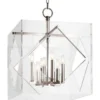 Casa Padrino Luxus Hängeleuchte Silber 50,8 x 50,8 x H. 67,3 cm - Pendelleuchte in Würfelform