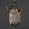 Casa Padrino Luxus Hängeleuchte Laterne Gold Ø 38 x H. 60 cm - Handgefertigte Laterne aus Schmiedeeisen - Luxus Kollektion - Edel & Prunkvoll