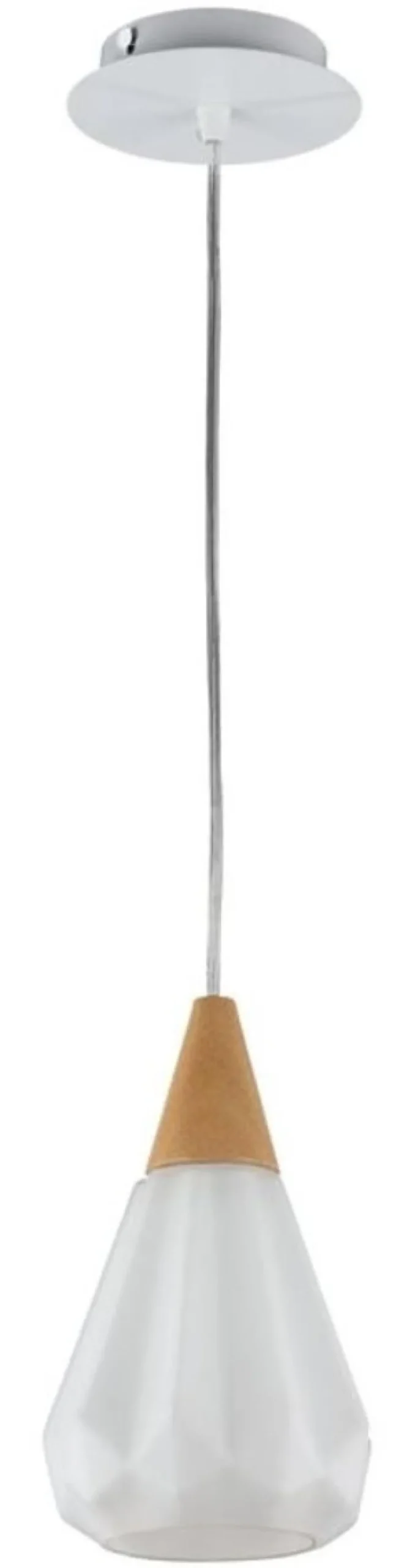Casa Padrino Luxus Hängeleuchte Weiß / Naturfarben Ø 13 x H. 26 cm - Luxus Pendelleuchte