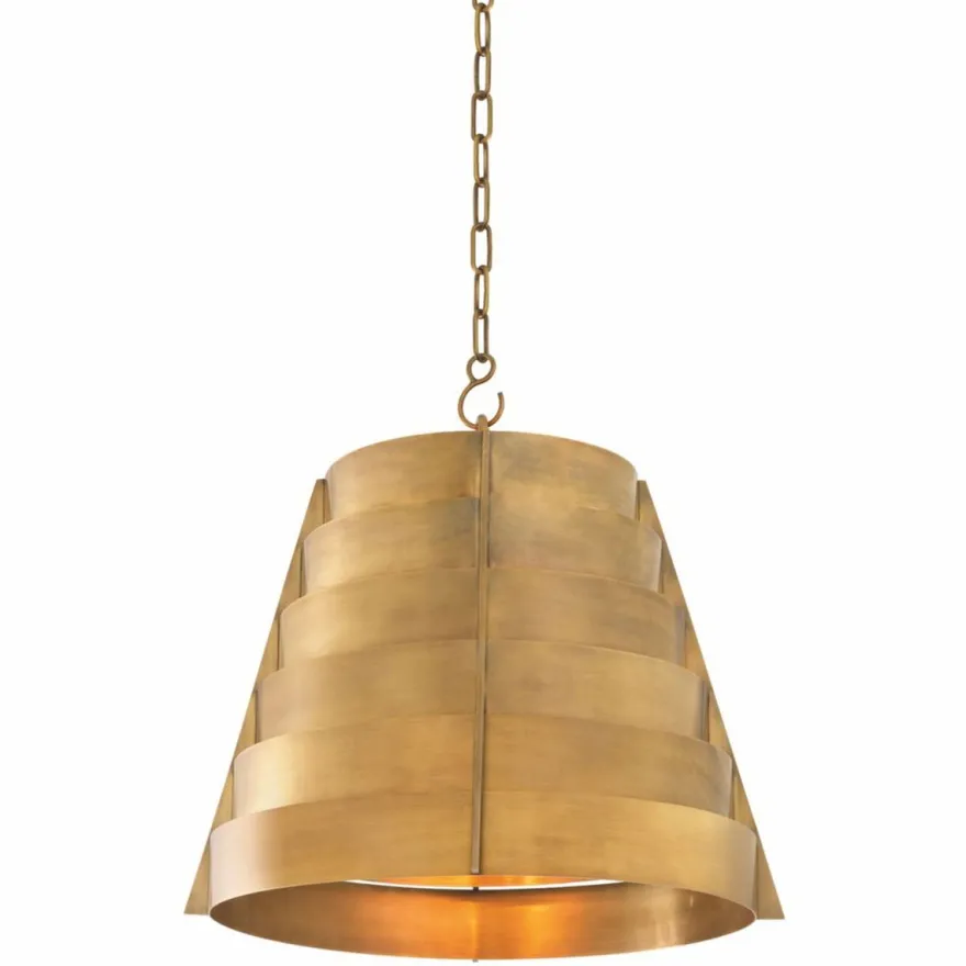 Casa Padrino Luxus Hängeleuchte Vintage Messing Ø 55 x H. 42 cm - Luxus Leuchten