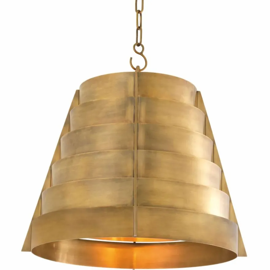 Casa Padrino Luxus Hängeleuchte Vintage Messing Ø 55 x H. 42 cm - Luxus Leuchten