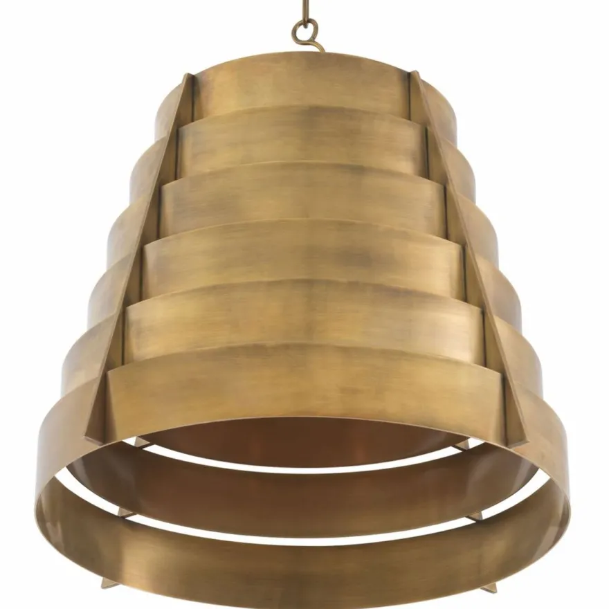 Casa Padrino Luxus Hängeleuchte Vintage Messing Ø 55 x H. 42 cm - Luxus Leuchten