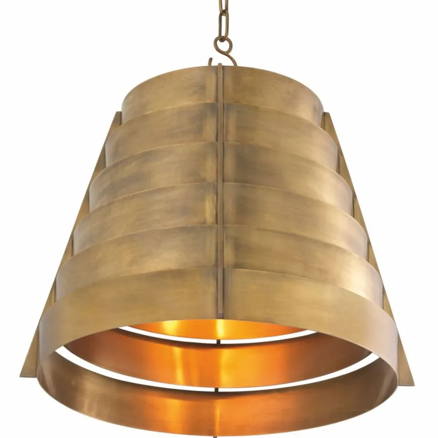 Casa Padrino Luxus Hängeleuchte Vintage Messing Ø 55 x H. 42 cm - Luxus Leuchten