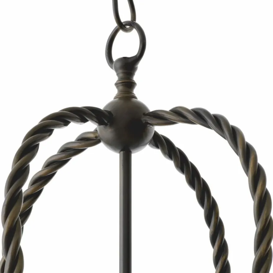 Casa Padrino Luxus Hängeleuchte Bronze / Schwarz H. 72,5 cm - Luxus Qualität
