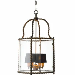 Casa Padrino Luxus Hängeleuchte Bronze / Schwarz H. 72,5 cm - Luxus Qualität