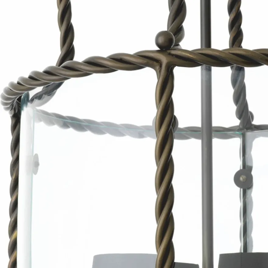 Casa Padrino Luxus Hängeleuchte Bronze / Schwarz H. 72,5 cm - Luxus Qualität